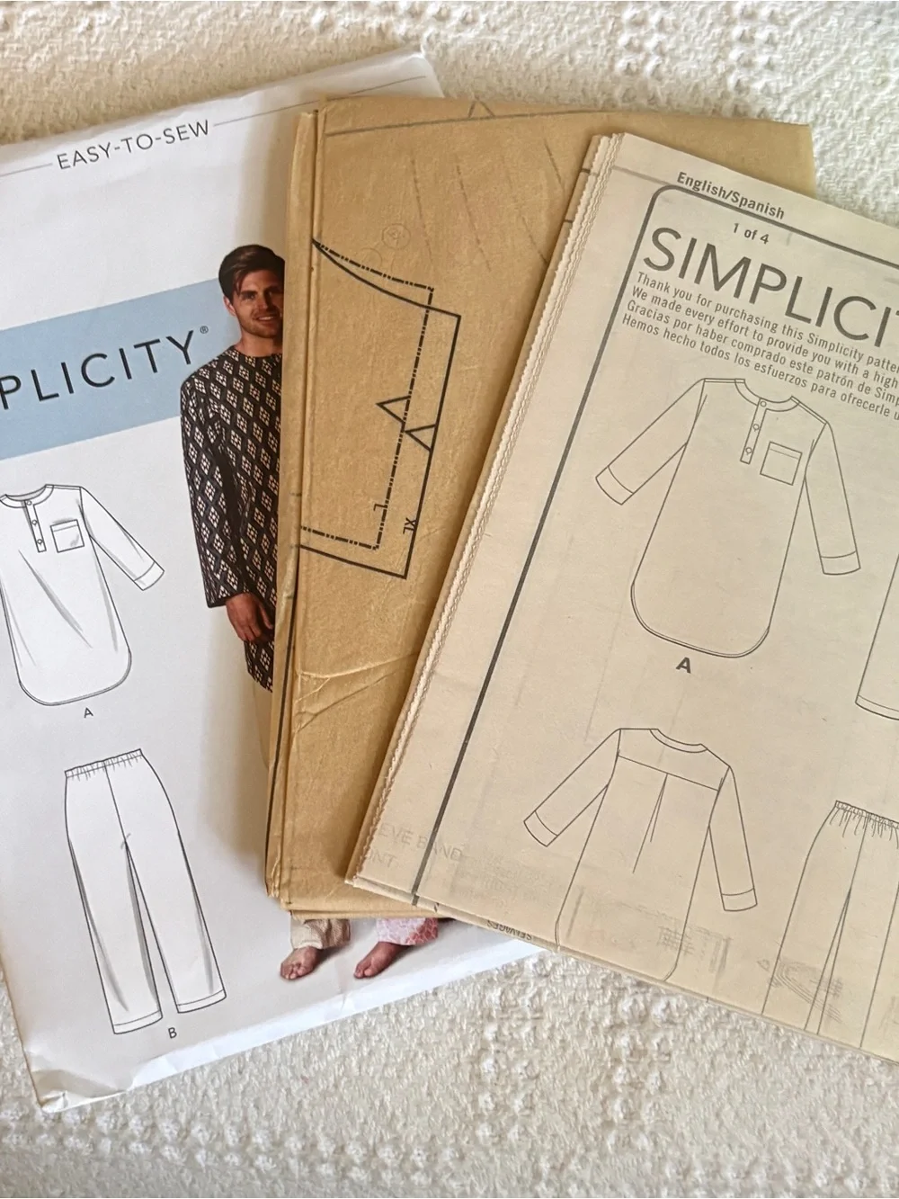 Simplicity Easy to Sew Pattern S9218 BB for Children’s Unisex Tunic Pajamas